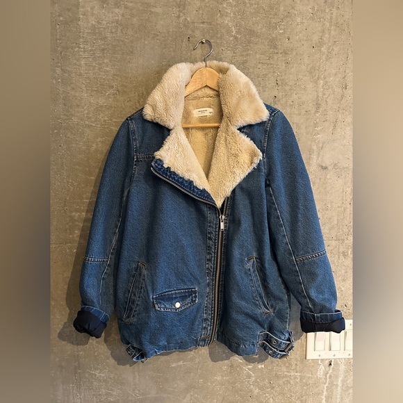 Denim & Faux Fur Jacket - Picture 1 of 1